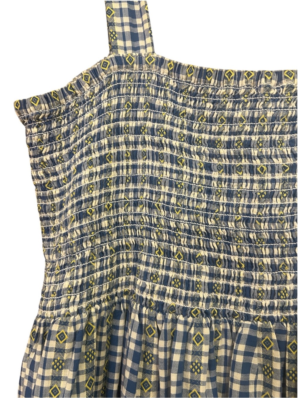 Tommy Hilfiger Plaid Smocked Bodice Tiered Midi Dress Size XL - Picture 6 of 9